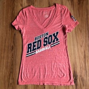 Boston Red Sox Baseball T Shirt Pink XS Women’s